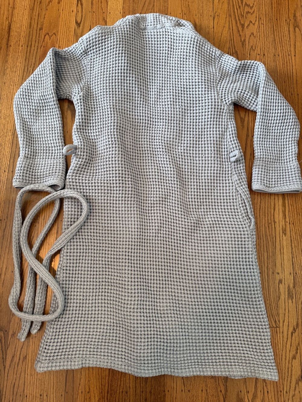 Brooklinen Gray Waffle Knit Robe L - Picture 7 of 12